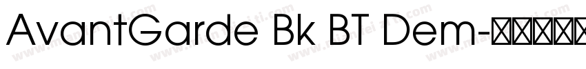 AvantGarde Bk BT Dem字体转换